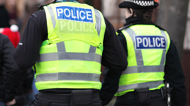 Two police officers in hi-vis jackets