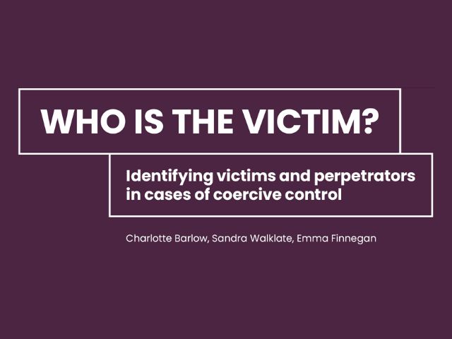 Report Cover with title 'Who is the Victim?